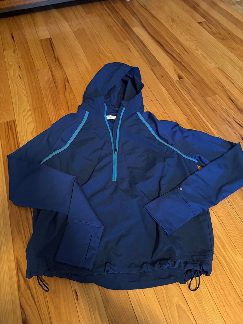 DSG Navy Blue Hooded Jacket with Light Blue Mesh Lining